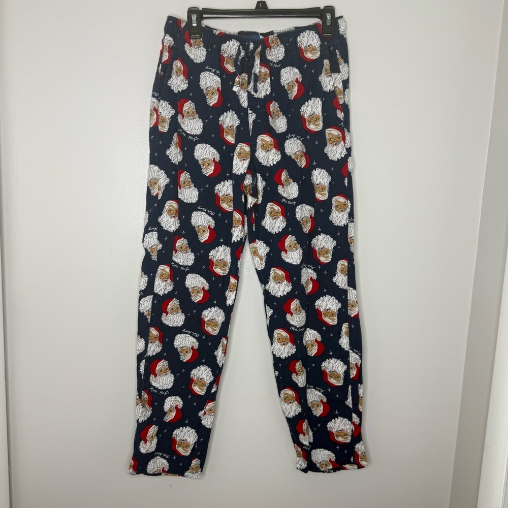 Old Navy Christmas Pajama Pants with Vintage Santa Print Unisex Size Medium